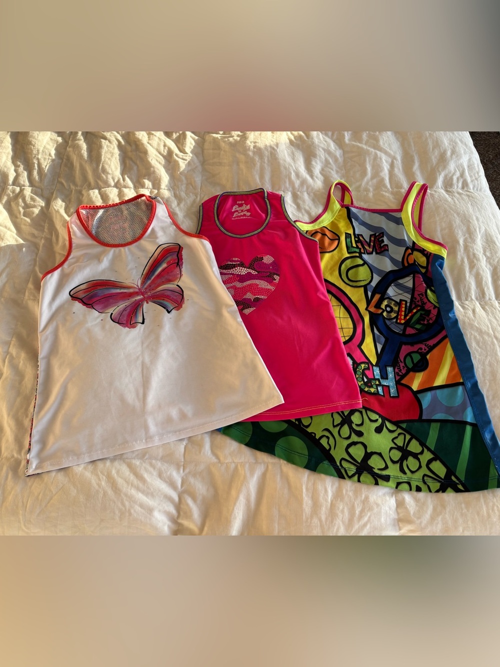 Lucky in Love Girls Small Medium dress Tank Top Bundle